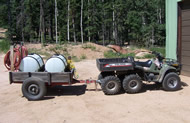 ATV with water slide